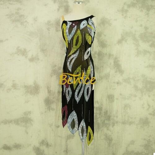 Free Shipping Latin Dance Skirt For Women Professional Sumba Dancing Skirt Adult Rumba QiaQia Latin Dress Latin Performances Dre