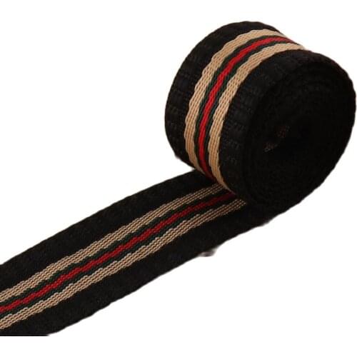 1" Black khaki Army Green Red Striped Webbing Key Fob nylon webbing by the yard Belt Webbing keychain 25mm