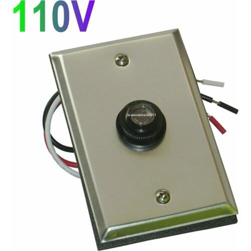 110~120 Volt Button Photocontrol with Wall Plate Dusk-To-Dawn, Metallic Finish and Screw
