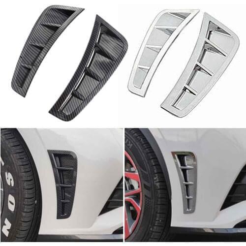 2PCS For Hyundai Sonata 2020-2021 ABS Front Fender Side Air Outlet Cover Trim Car Styling Accessories Carbon Fiber/Chrome