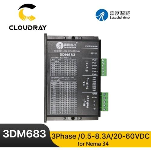 Leadshine 3DM683 3 Phase Stepper Driver 0.5A-8.3A for 57 86 110 Stepper Motor Nema23 Nema34 Motor Controller