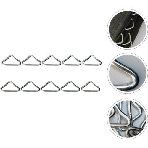 30 Pcs Silvery Triangle Rings Buckle V-rings for Trampoline Replacement Parts