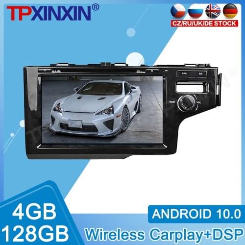 Android 10 4+128GB For HONDA Fit Right 2014 Car IPS Touch Screen Radio Multimedia Player With DSP Carplay GPS Navigation System