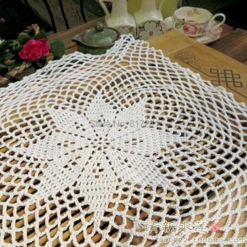 Free shipping white 35 and 38cm sqaure crochet cotton sofa cover for home decor flower decor armrest cover cushion sofa towel
