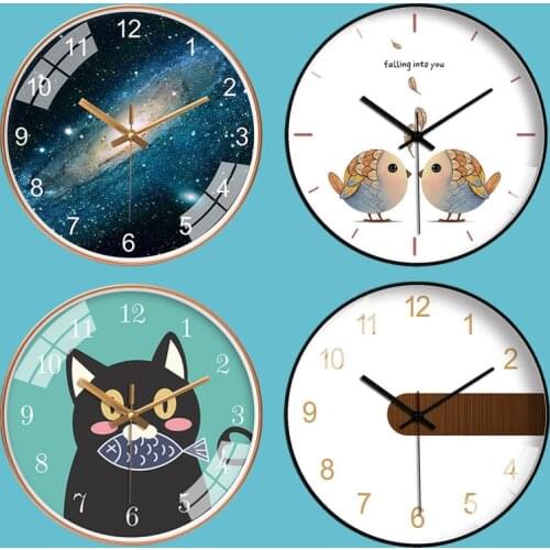 Silent Pointer Square Round Electronic Clock Student Children Home Desktop Decor Creative Alarm Clock Simple Bedside Small Clock