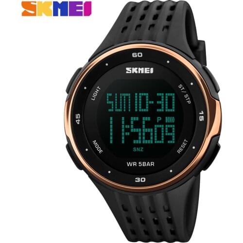 SKMEI Brand Outdoor Sports Watches Men 50m Waterproof Swim Climbing Alarm LED Digital Military Watch For Men Women Wristwatch