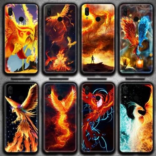 The rising Fire Phoenix bird Art Phone Case Huawei Y6P Y8S Y8P Y5II Y5 Y6 2019 P Smart Prime Pro