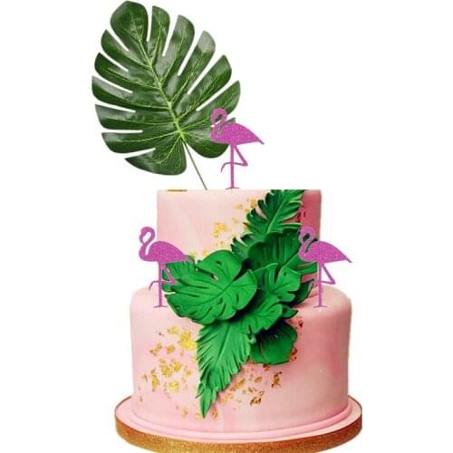Flamingo Cupcake Cake Topper bridal Baby Shower Birthday Bachelorette hen party Luau beach Pool wedding engagement Decoration