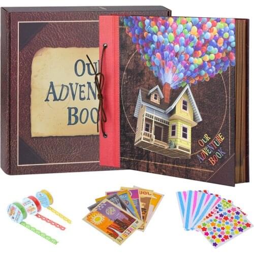 DIY Travel Photo Album Journal Adventure Book Handmade Album Paste Vintage Tether Album Our Adventure Book Scrapbook Photo Album