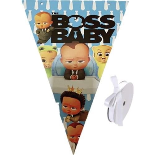 Game On Party Supplies Pennant- Party Favors Birthday Black baby boss Game Banner Decorations Toy