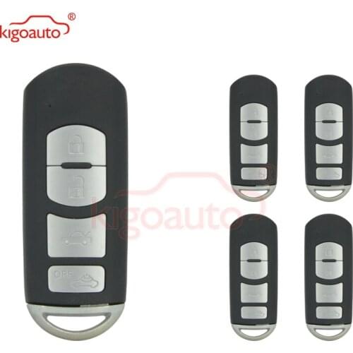 Kigoauto 5pcs for Mazda CX-5 CX-7 3 5 6 key case 2009 2010 2011 2012 2013 car key cover 4 button with battery holder key shell