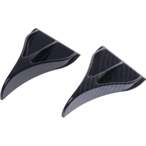 1Pcs Carbon Fiber Shark Fin Kit Diffuser Spoiler Roof Wing Windshield Vortex Generator for Windscreen RoofSpoiler Bumper