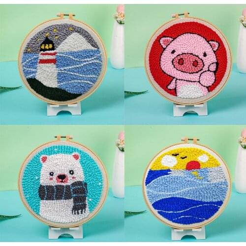 25cm Bear Deer DIY Cross Stitch Embroidery Set Needlework Crafts Home Decor Needle Arts Home decoration Home Garden Cross-Stitch