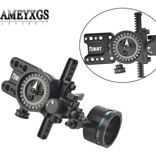 1pc Compound Bow Sight 0.019" Optic Fiber Single Pin Sight Scope For Outdoor Bow And Arrow Hunting Shooting Archery Accessories