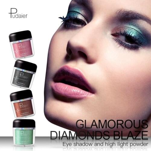 Pudaier 1PC 28Colors Eyeshadow Powder Glitter Pigments Eye Shadow Palette Make Up Metallic Waterproof Shimmer Cosmetics Beauty