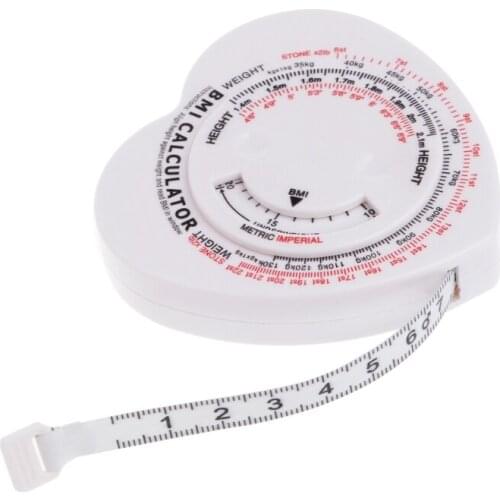 Q9QF Heart BMI Body Mass Index Tape Measure Calculator Body Muscle Diet Weight Loss