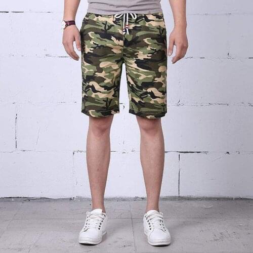 Plus Size M-6XL Camouflage Mens Shorts 2020 Military Cotton Streetwear Elastic Waist Causal Beach Short homme Bermuda Masculina