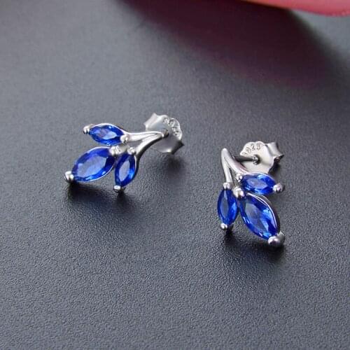 S925 Sterling Silver Earrings for Women S925 Silver Crystal Stud Earrings Fine Jewelry Gifts for Wedding boucles d'oreilles