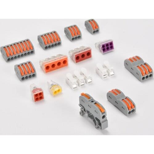 Electrical Cable Wire Connector Push-in Terminal Block Universal Fast Terminal Wiring Cable Connectors For Cable Connection