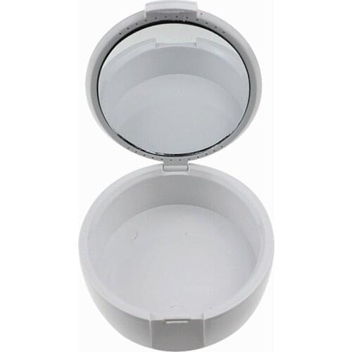 2 Pcs Dental Orthodontic Retainer Mouthguard White Dentures Storage Case With Mirror Box Save Dentist Recommend Teeth Whitening