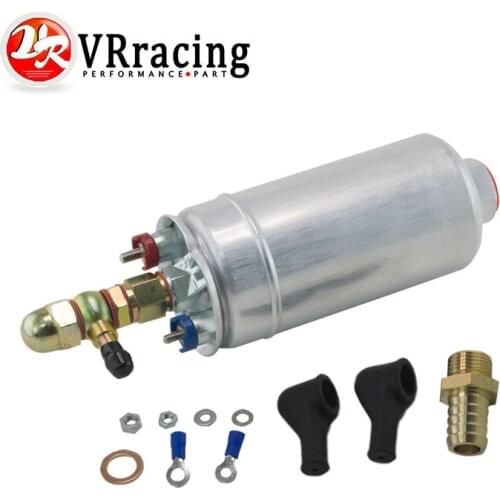 VR - External Fuel Pump 0580 254 044 FUEL PUMP WITH BANJO FITTING KIT HOSE ADAPTOR UNION 8MM OUTLET TAIL