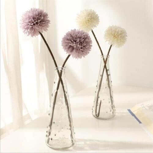 High-End Artificial Flower Table Tennis Chrysanthemum Potted Flower Arrangement Living Room Wedding Celebration Decorative Fake