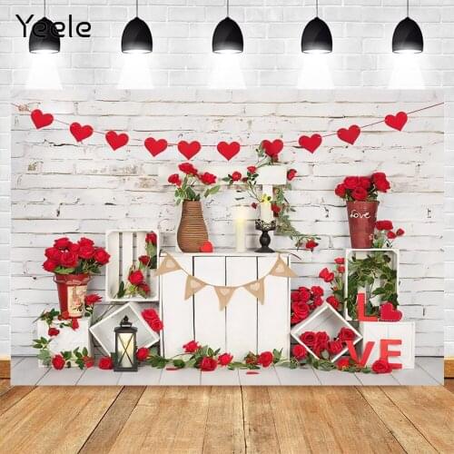 Yeele Rose Flower Room Love Baby Princess Birthday Backdrop Vinyl Wedding Photocall Photography Background For Photo Studio Prop