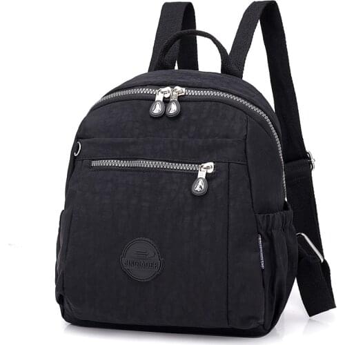 Women Backpacks Nylon Student School Bags Girl Knapsacks Female Casual Packsack Travel Shoulder Bag Ladies Rucksack mochila