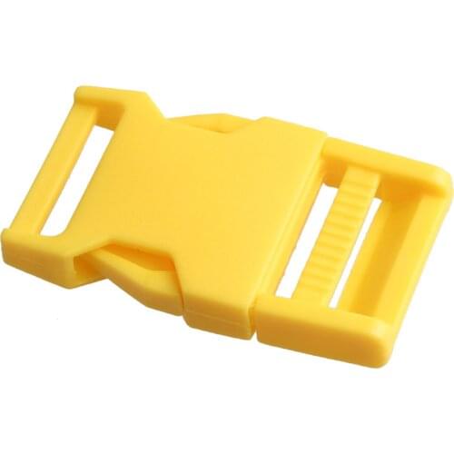 10pcs/lot 1" 25mm Wide Yellow Contoured Side Release For Paracord Bracelet Plastic Buckle
