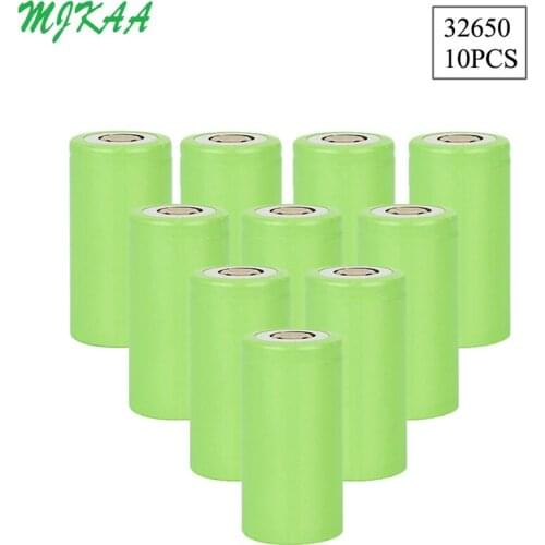 MJKAA 10PCS High Quality 32650 Lifepo4 3.2v 6500mah 33A 55A Discharge Bike Battery Screwdriver Batteries Powered Led Lights A22