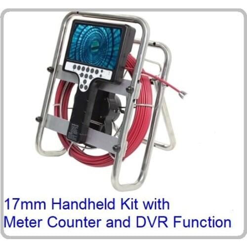 17mm Pipeline Video Snake Inspection Camera 50 Meter Cable DVR Color Monitor Battery Drain Sewer Endoscope Borescope ABS Case