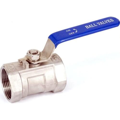 2" BSP Female 304 Stainless Steel 1-piece Reduced Bore Ball Valve Oil Water Air