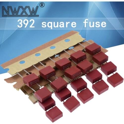 20pcs Fuse T500MA 2A 1A 3.15A 4A 5A 6.3A 250V 392 Square Plastic Fuse T2A LCD TV Power Board Commonly Used Fuses Slow Blow Fuse