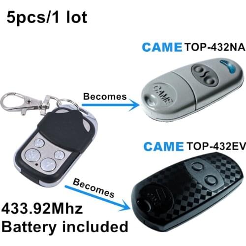 5pcs 4 channel Copy CAME TOP-432NA Duplicator 433.92 mhz remote control Universal Garage Door Gate Key Fob Clone fixed code
