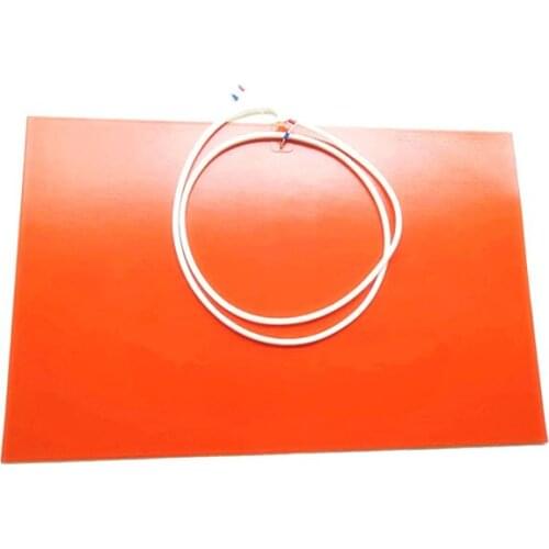 500*800*1.5mm heat bed for 3d printer 240v 1800w adhesive 1 side 100k thermistor 1000mm lead wire out from middle of 800 side
