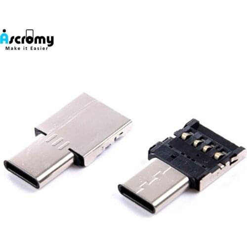 Ascromy USB C to USB OTG Adapter For Samsung Galaxy S9 S8 Plus Note 8 Oneplus Macbook Pro Flash Drive Mini Type C USB-C Adaptor