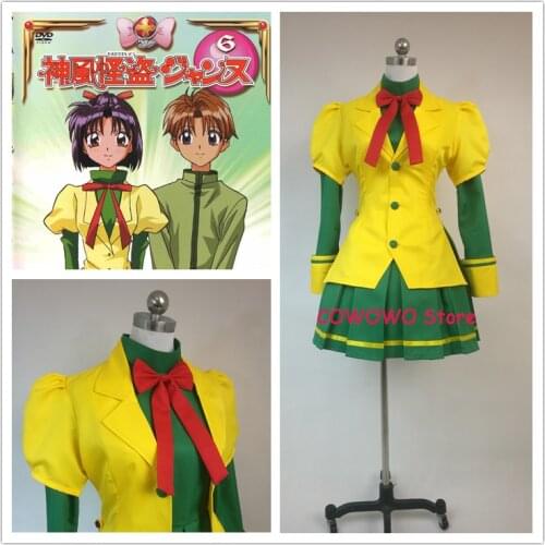 Anime! Kamikaze Kaitou Jeanne Kusakabi Maron Angel Sailor Suit Lovely School Uniform Cosplay Costume Fashion Dress Free Shipping