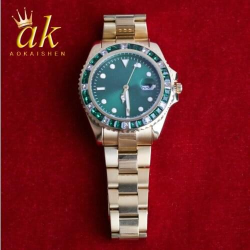 Aokaishen Mens Stainless Steel Watch