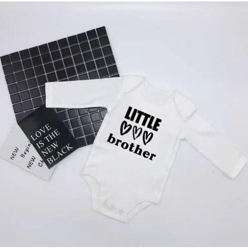 Baby Boy Bodysuit Big Brother Little Brother Outfits Newborn Onesie Infant Body Toddler Kids Boys Jumpsuit Cotton Bebies Bodies