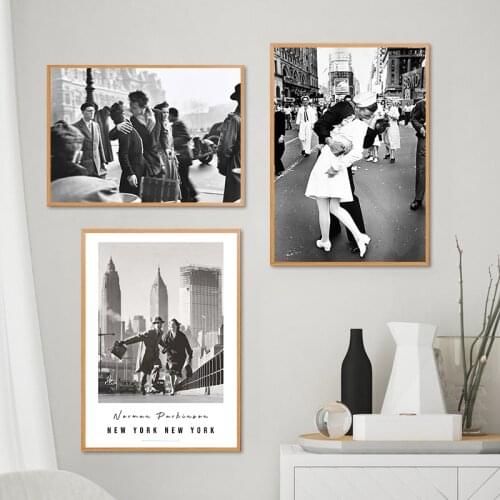 Black White Famous Photography Pictures Posters and Prints Vintage Wall Art Couple Photo Canvas Painting Romantic Art Decor