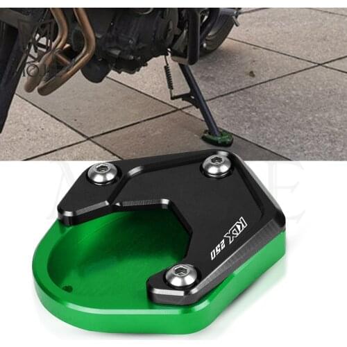 For Kawasaki KLX250 KLX 250 2009-2016 2015 Motorcycle CNC Aluminum Kickstand Foot Side Stand Extension Support Plate Pad Enlarge