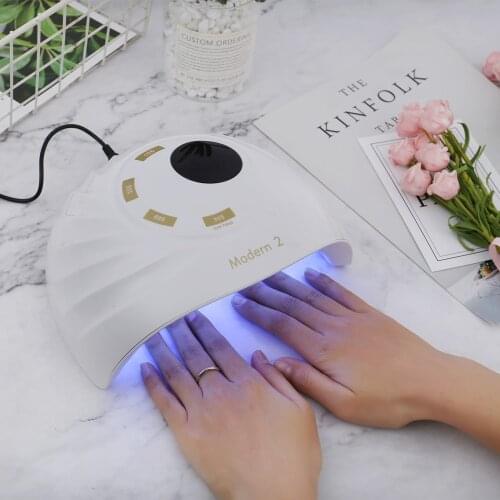 New 90W Model 2 Nail Drayer With Built-in Cooling Fan With 45 Pcs UV Leds For All Gels Polish Timer Smart For Manicure