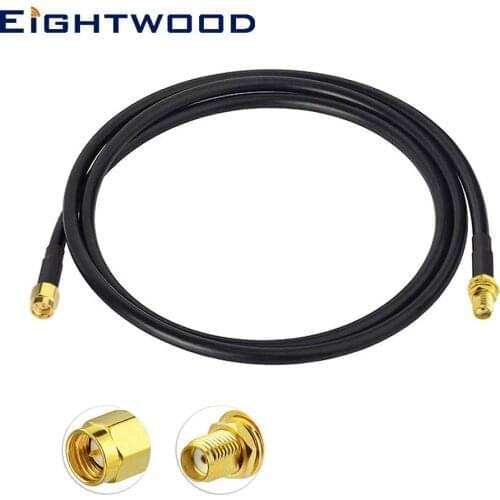 Eightwood Ham Radio Antenna Extension Relocation Cable RG58 1m SMA Male to Female for Kenwood BaoFeng Wouxun Marine VHF Radio