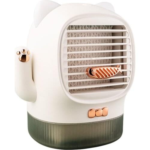 400ml USB Mini Portable Air Conditioner UV Sterilization Aroma Machine Lucky Cat Design Night LightAir Cooler Fans