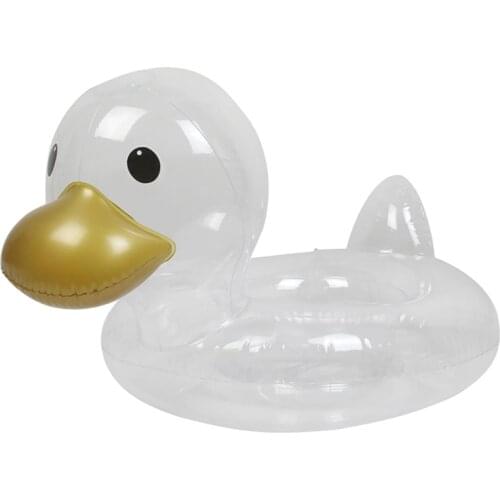 Pool Floats Kids Cartoon Duck Shape Inflatable Swimming Ring Toddler Baby Cute Duck Water Floating Seat Circle