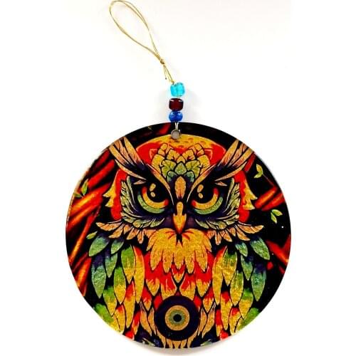 Fusion Glass Owl Wall Decor