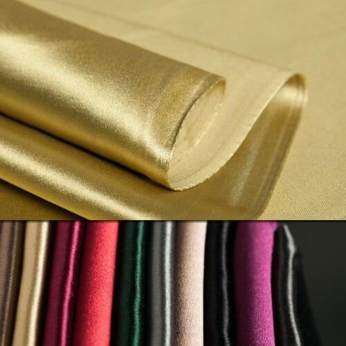 10 Colors solid and shiny silk blends cotton satin fabric, sewing for lining, shirt, blouse, dress, skirt, craft by the yard