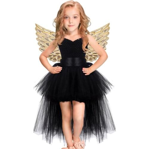 Halloween Unicorn Princess Dress Birthday Party Cosplay Angel Dresses Children Mesh Tutu Skirt Pink Lace Sling Costume for Girls