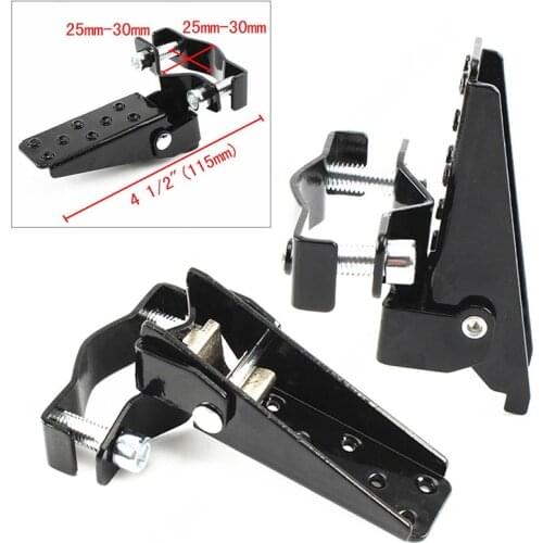 2 Pcs Universal Fit Black Motorcycle Passenger Foot Peg Rear Pedal Footrest 25-28mm