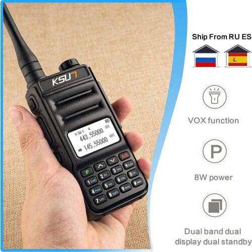 Walkie Talkie 2 Pcs Powerful Antenna Long Range 50km Two Way Radio Vhf Uhf Communication Radios Shipping From Russia KSUN UV2D